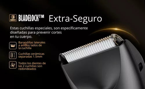 Afeitadora Impermeable para corte preciso y sin Irritaciones